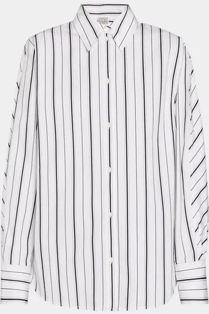 Totême Kimono Sleeve Striped Button-Down Shirt