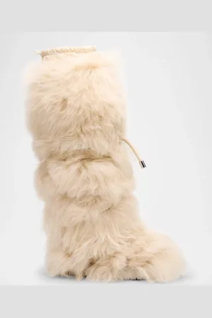 Moncler Gaia Shaggy Shearling Tall Snow Boots