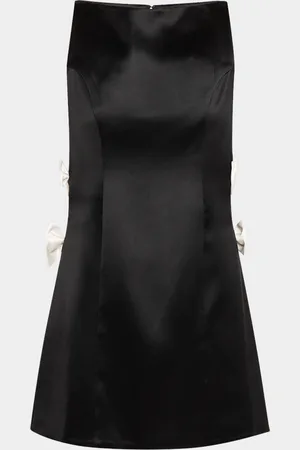 Retrofete Nadine Satin Bow Mini Dress