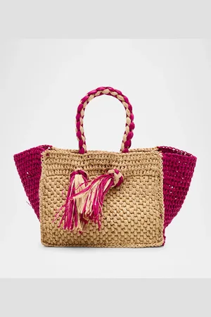 btb Los Angeles Lucas Mini Tassel Raffia Tote Bag