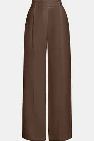Brunello Cucinelli Wide-Leg Fluid Linen Twill Tailored Pants