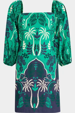 Cara Cara Montauk Puff-Sleeve Cotton Poplin Mini Dress