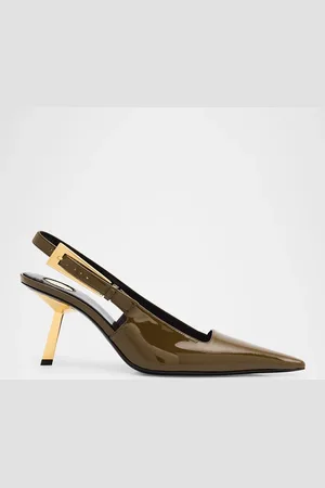Saint Laurent Lee Glossy Slingback Pumps