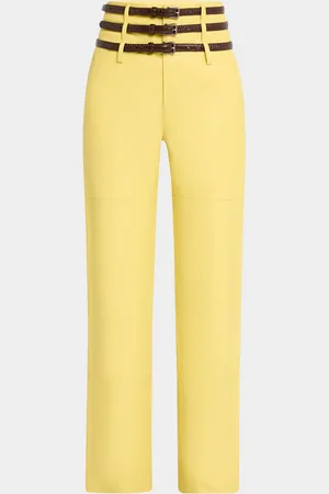 Wynn Hamlyn Ally Leather Trousers with Triple Belt