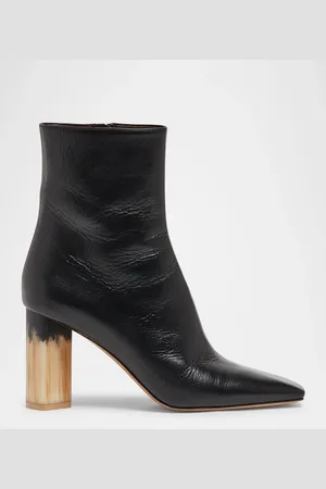 Chloé Georgia Leather Block-Heel Booties