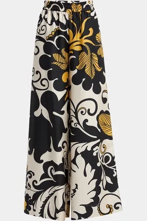 La DoubleJ Marea-Print Wide-Leg Pull-On Palazzo Pants