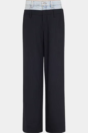 Simkhai Ophelia Double Waistband Straight-Leg Combo Pants