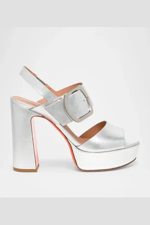 santoni Bruxel Metallic Buckle Platform Sandals