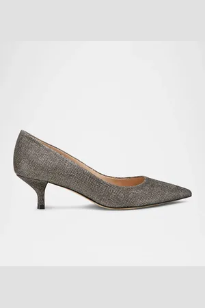Stuart Weitzman Stuart Metallic Kitten Pumps