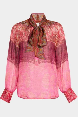PIERRE-LOUIS MASCIA Tie-Neck Silk Blouse