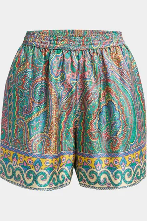 Etro Paisley Silk Shorts
