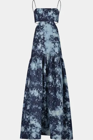 Silvia Tcherassi Shannon Tie-Dye Drop-Waist Backless Maxi Dress