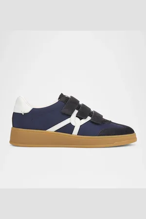 VERONICA BEARD Reagan Mixed Leather Triple-Grip Sneakers