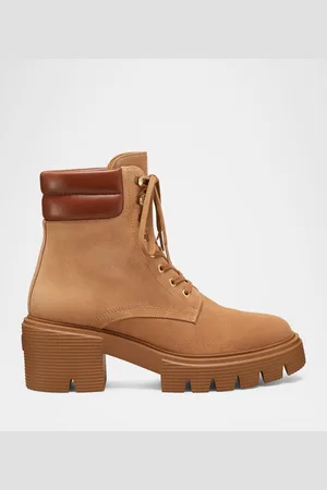 Stuart Weitzman Soho Suede Lace-Up Booties