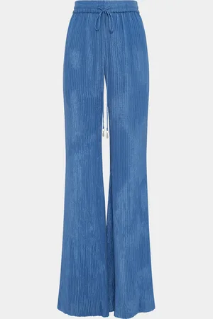 GABRIELA HEARST Claude Crinkle Drawstring Flared Pants
