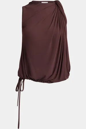 Alexander McQueen Twist Draped Jersey Top