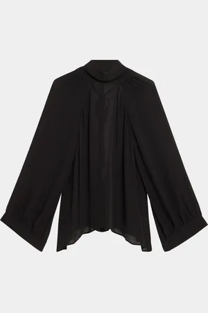 NILI LOTAN Elianna Cutout Pleated Silk Blouse
