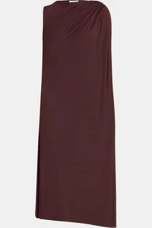 Alexander McQueen Draped Sleeveless Midi Dress