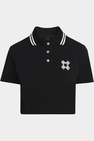 AMIRI Ma Quad Short-Sleeve Crop Polo Shirt