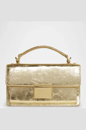 Golden Goose Venezia Small Shiny Wavy Leather Crossbody Bag