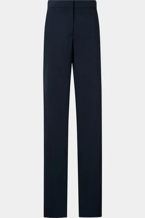 AKRIS Marla Cool Wool Straight-Leg Elastic-Waist Pants
