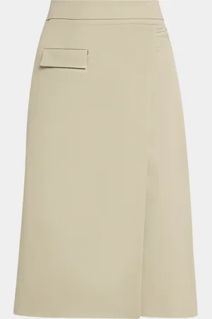 PESERICO SIGN Wrap-Front Midi Skirt