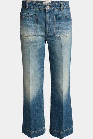 Victoria Beckham Alina Kickflare Crop Jeans