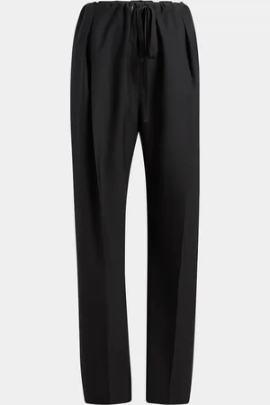 Khaite Trenton Pleated Straight-Leg Pull-On Pants