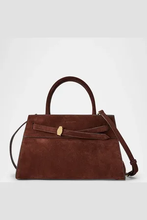 VERONICA BEARD Dash Belted Suede Top-Handle Bag