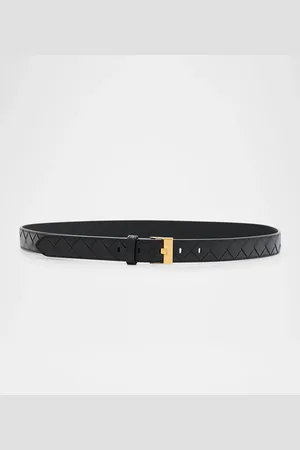 Bottega Veneta Watch-Buckle Intrecciato Leather Belt