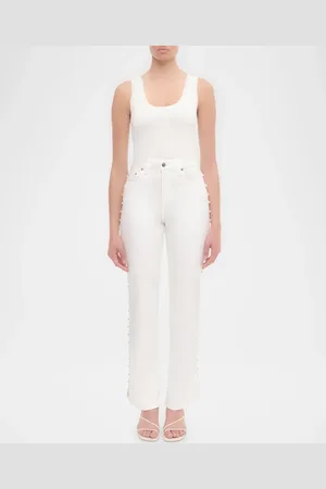Simkhai Amelia Pearl-Embellished Jeans