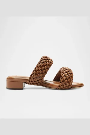 ALEXANDRE BIRMAN Lilla Leather Mesh Two-Band Sandals
