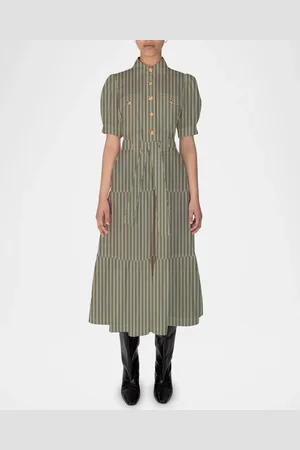 Derek Lam Buffy Striped Maxi Shirtdress