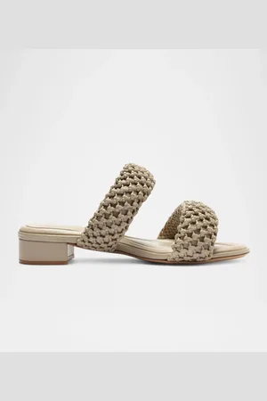 ALEXANDRE BIRMAN Lilla Leather Mesh Two-Band Sandals