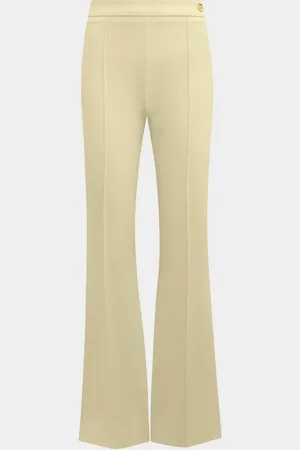 Callas Milano Lola Cropped Pintuck Flare-Leg Pants