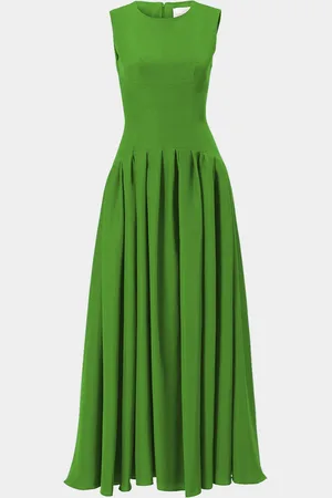 Carolina Herrera Long Fit-Flare Cotton Dress