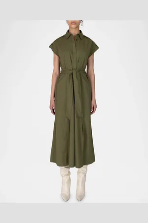 Derek Lam Haley Short-Sleeve Maxi Shirtdress