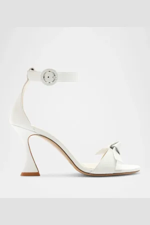 ALEXANDRE BIRMAN Clarita Leather Bow Ankle-Strap Sandals
