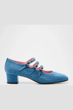 Carel Kina Denim Mary Jane Ballerina Pumps