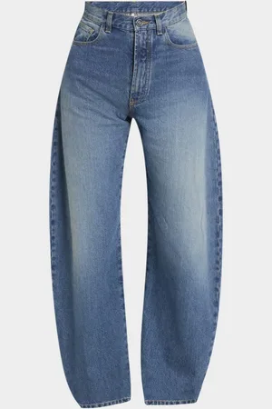 Alaïa Mid-Rise Wide-Leg Barrel Jeans