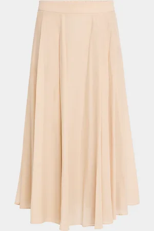 PESERICO SIGN Pleated Circle-Cut Midi Skirt