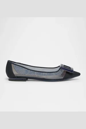Roger Vivier Gommettine Net Ballerina Flats
