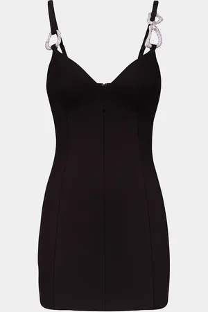 AREA Crystal-Link Strap Mini Dress