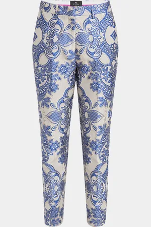 Etro Paisley Jacquard Cropped Skinny Trousers