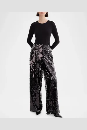 LaMarque Stacy Sequined Wide-Leg Pants