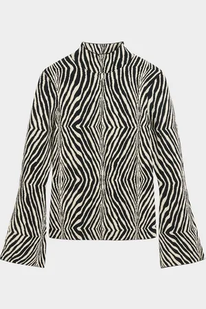 By Malene Birger Bernie Mock-Neck Intarsia Sweater
