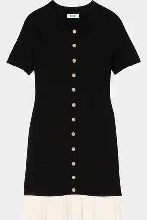 Sandro Paradis Pleated-Hem Mini Dress