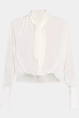 TWP Bergman Tie-Neck Silk Blouse