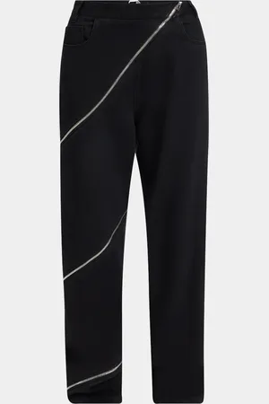 Alaïa Zipper Spiral Straight-Leg Pants
