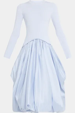 Simkhai Kenlie Mixed Media Bubble Midi Dress
